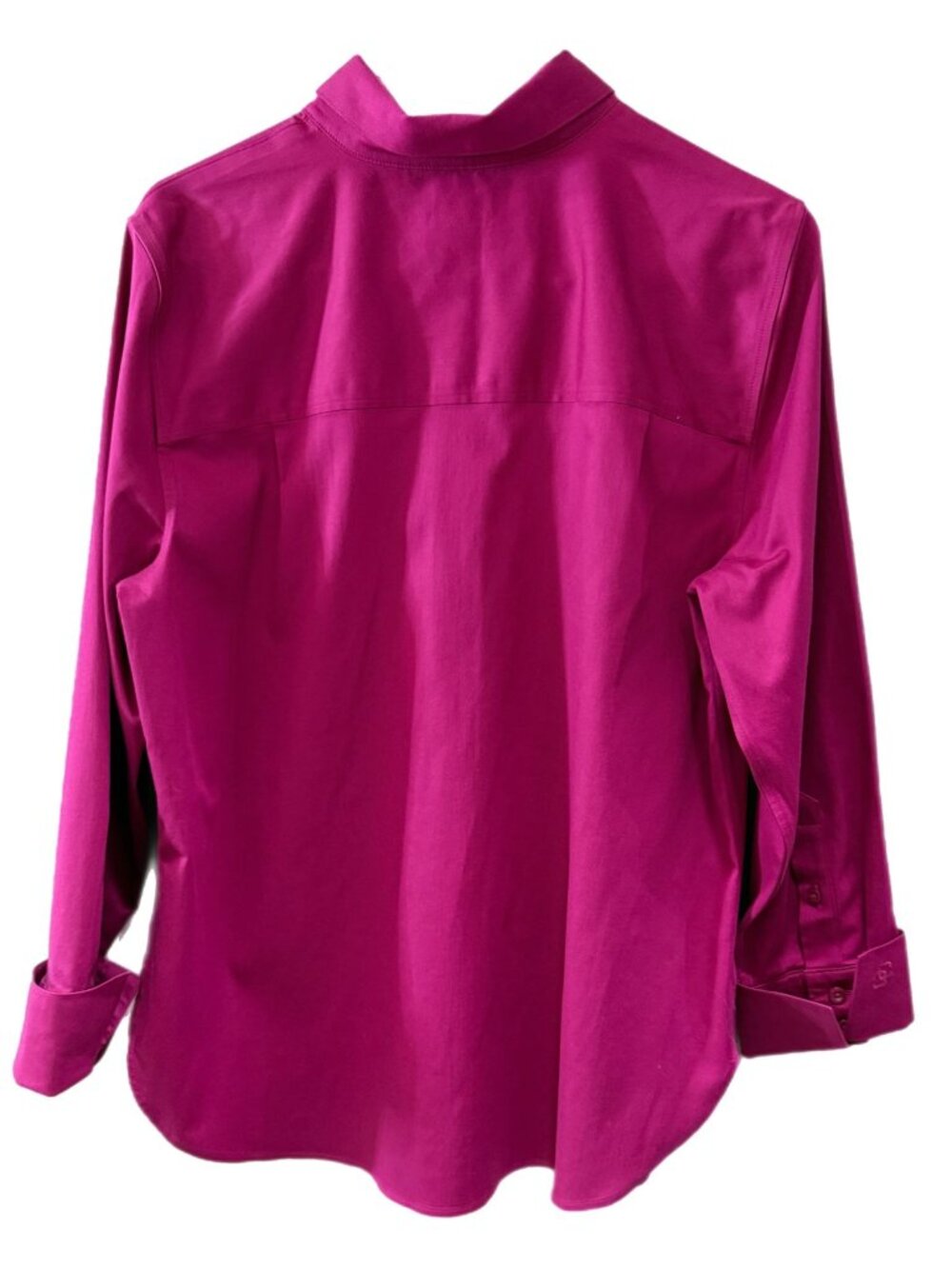 Chico’s Women’s Size 1 ( M - 8 ) No-Iron Chic Stretch 3/4 Sleeve Button Up Top - Picture 5 of 6